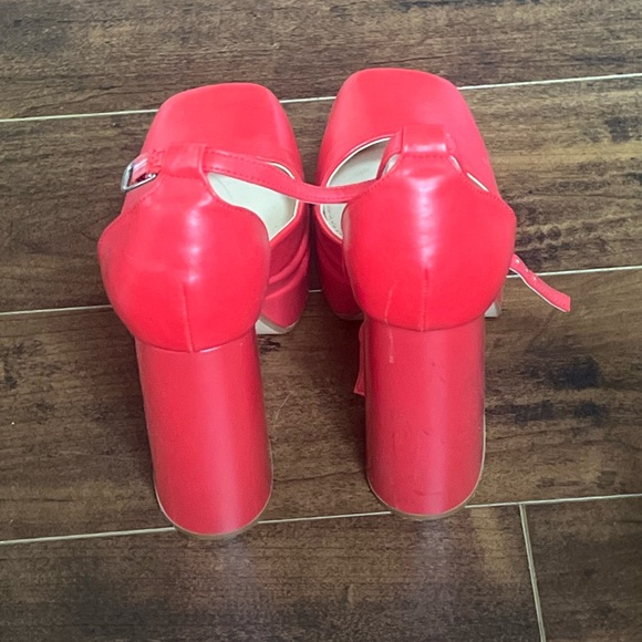 Target Red Platform Heels - Picture 4 of 4